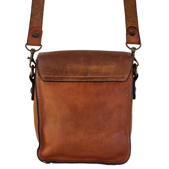 Patricia Nash Lari Crossbody Bag Vintage Vegetable Tanned Leather British Tan - Picture 6 of 10